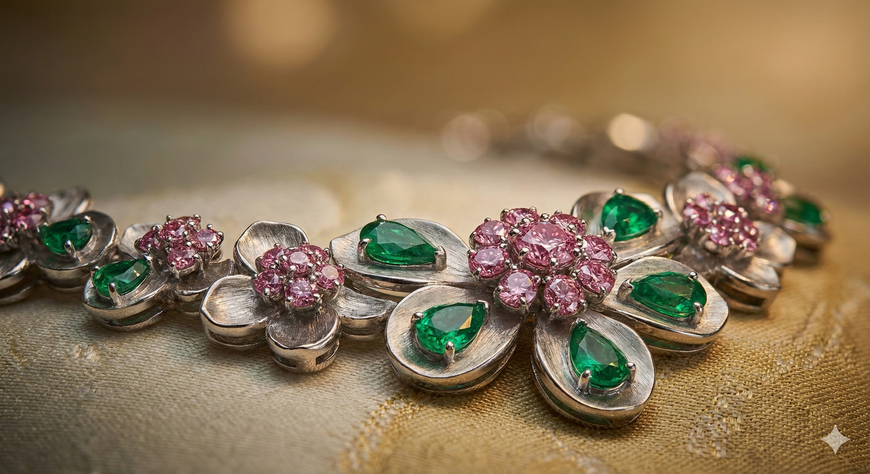 The Brushed Silver Flora Garland