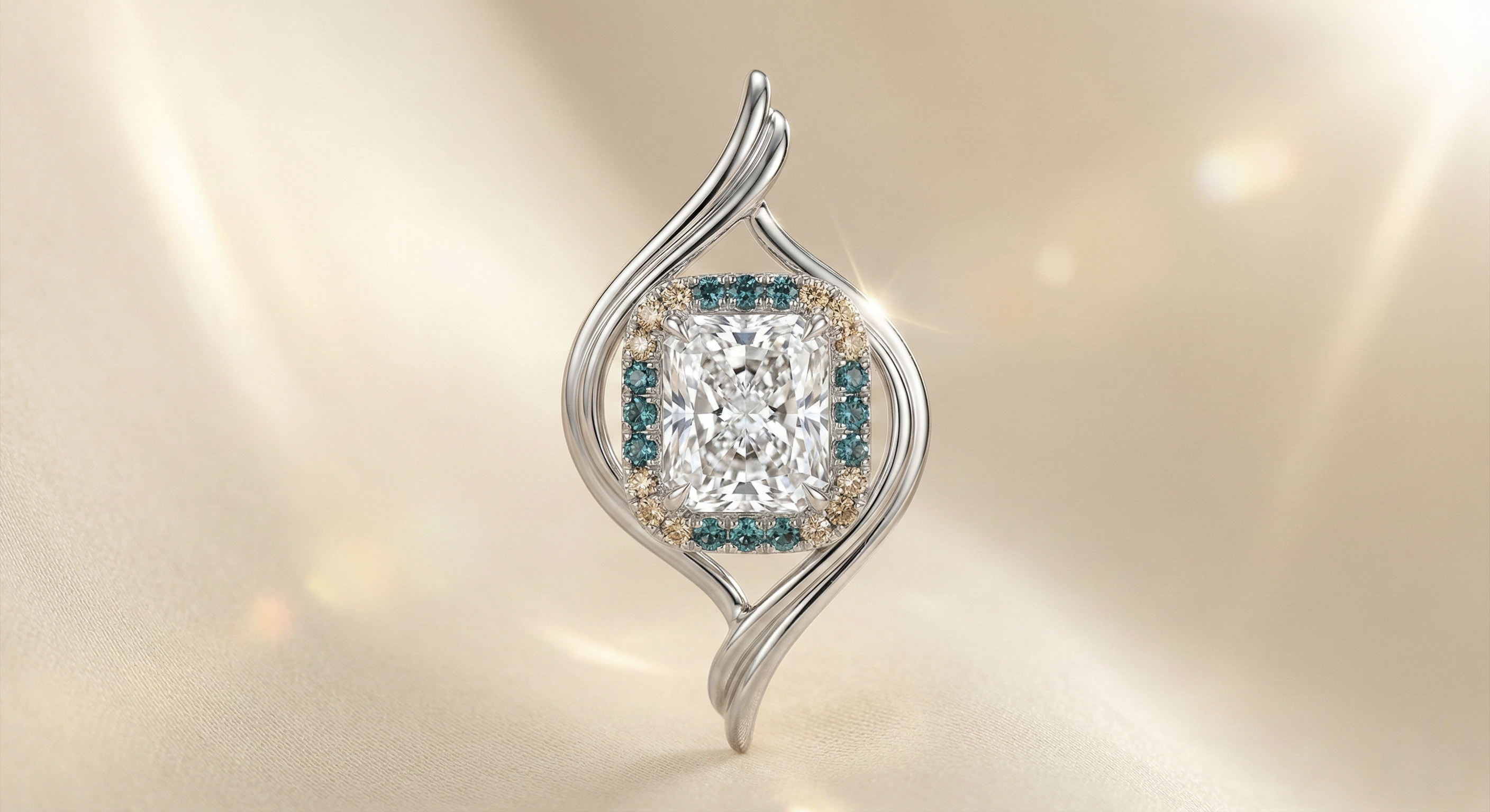 The Radiant Azure Swirl Pendant