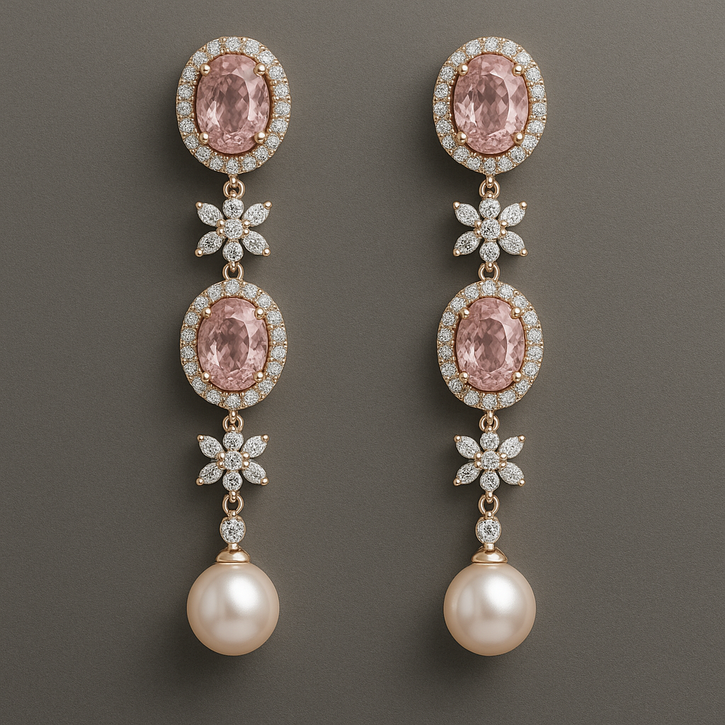 Blushing Cascade Earrings