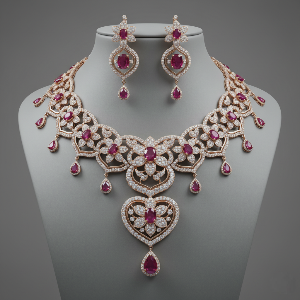 Royal Heart Filagree Necklace