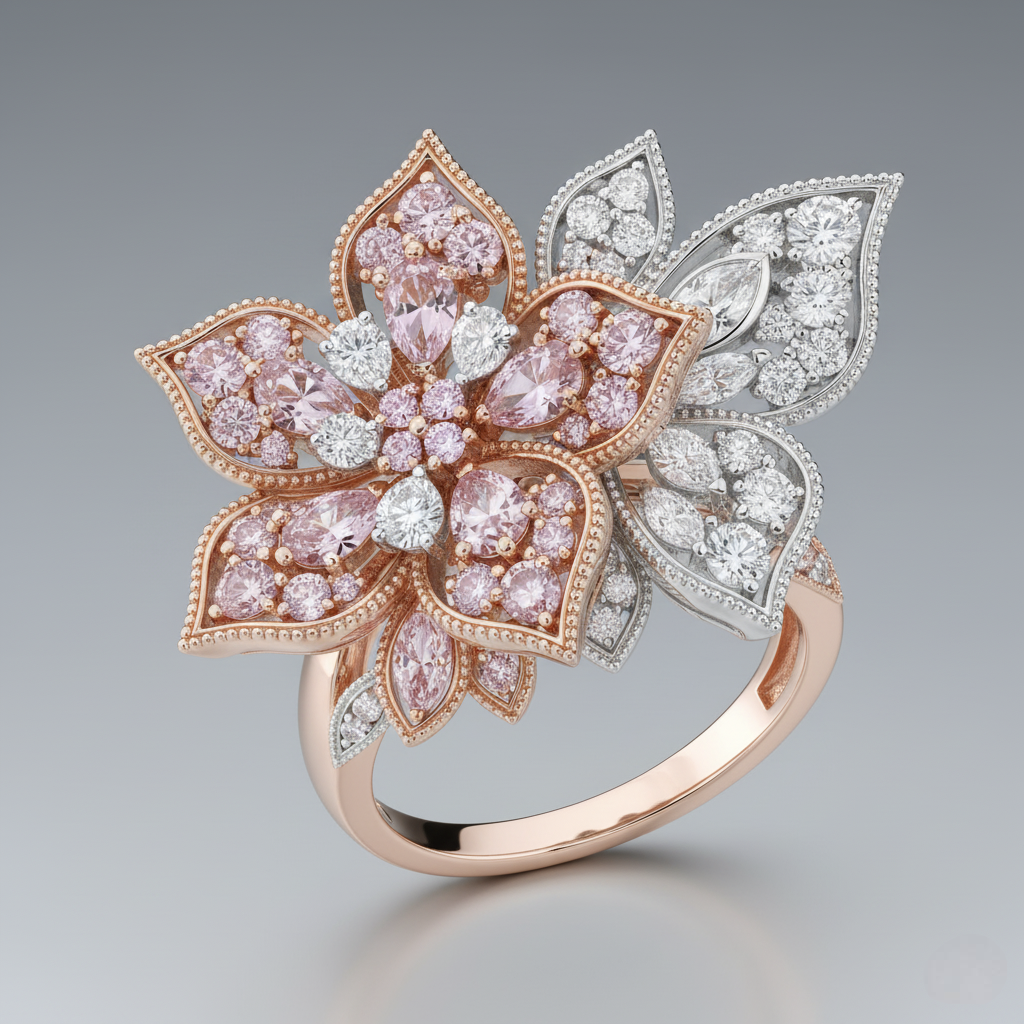 Morganite Blossom Duo