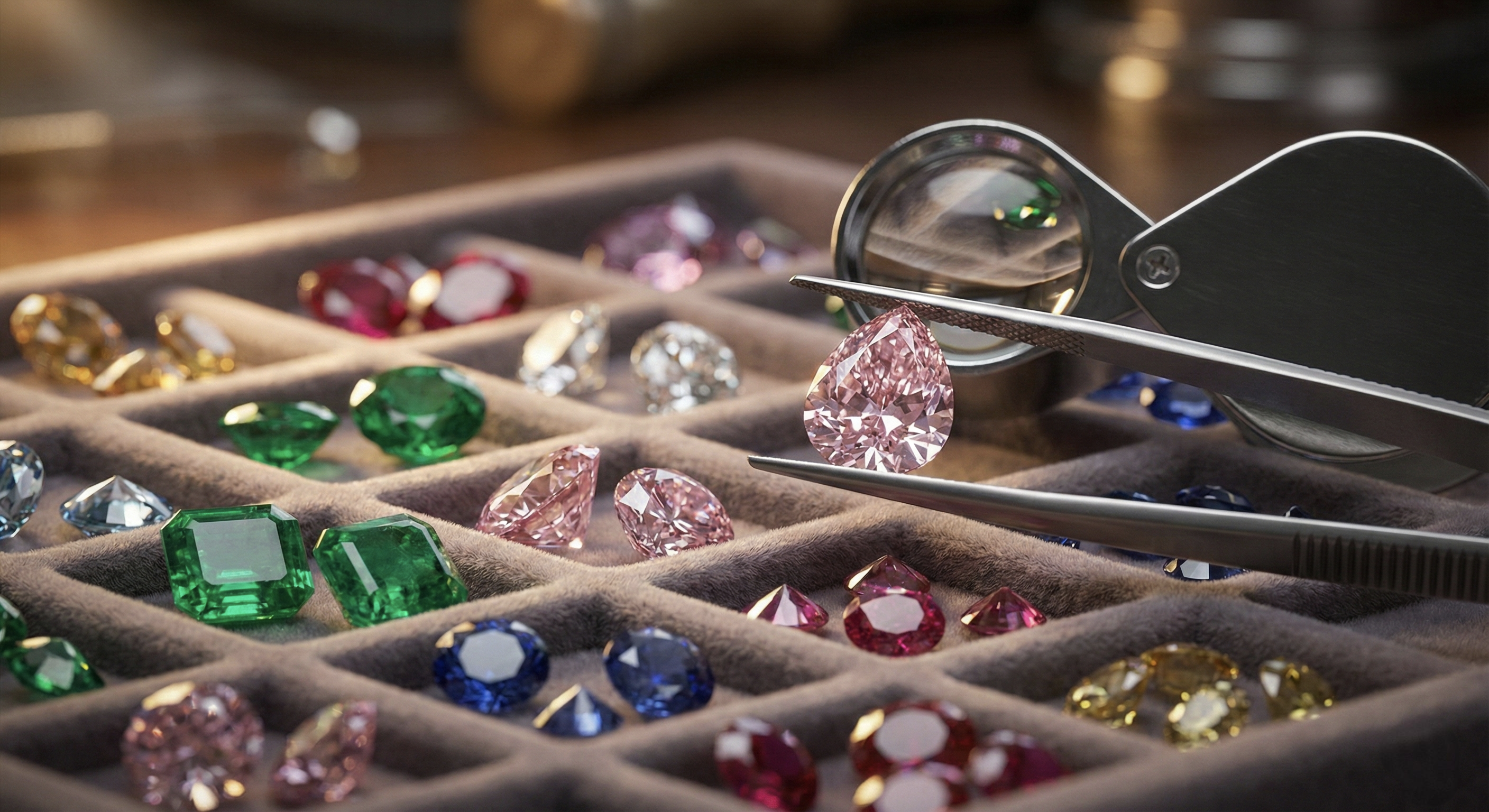 Close-up of a brilliant gemstone